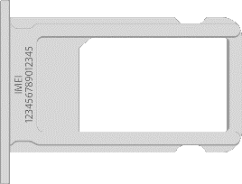 iPhone IMEI Embossed on sim tray